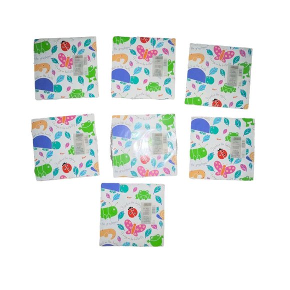 Vintage New Hallmark Gift Wrap Lot 36 Baby Birthday Spring Easter Flat Wrap - Picture 3 of 8